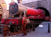  . A grand replica of the Hogwarts Express greets visitors to the village of Hogsmeade, which serves as the entrance to "The Wizading World of Harry Potter" at Universal Studios in Los Angeles. Photo courtesy of Jim Farber. 