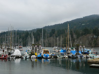 Boats wait out a winter day in the harbor on Salt Spring Island, British Columbia. Photo courtesy of Steve Bergsman.