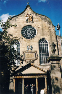 The Canongate Kirk in Edinburgh, Scotland, is a unique design with interesting history. Photo courtesy of Sharon Whitley Larsen.