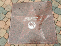  Visitors to Palm Springs, California, can see stars that commemorate local entertainers, such as Frank Sinatra, in the sidewalks. Photo courtesy of Karen Kenyon. 