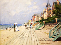  "The Beach at Trouville, 1870" by Claude Monet is currently on exhibit at the Legion of Honor in San Francisco. Photo courtesy of Patricia Arrigoni. 