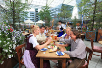  Passengers waiting for a flight can enjoy a beer garden at the Munich Airport. Photo courtesy of Munich Airport. 