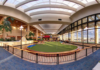  Golfers between flights at Palm Beach International Airport in Florida can pass the time at a putting green. Photo courtesy of Palm Beach International Airport. 