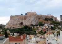 . The Acropolis in Athens, Greece, can be viewed from the terrace of New Hotel in Plaka, the oldest district in the city. Photo courtesy of Athena Lucero.