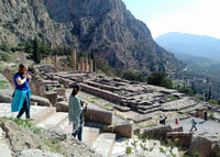  Delphi is home to the Temple of Apollo at the foot of Mount Parnassus, where ancient Greeks went to seek the advice of the Oracle. Photo courtesy of Athena Lucero. 