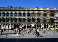 Pigeon-filled St. Mark's Square in Venice, Italy, is a popular gathering place. Photo courtesy of Lorpic99/ dreamstime.com.