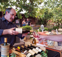 If it's Saturday there's wine-tasting at El Capitan Canyon Resort near Santa Barbara, California. Photo courtesy of Jim Farber.