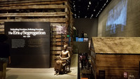 A statue of Clara Brown sits on the porch of a slave cabin at the Smithsonian National Museum of African American History and Culture in Washington, D.C. Photo courtesy of Jim Farber.
