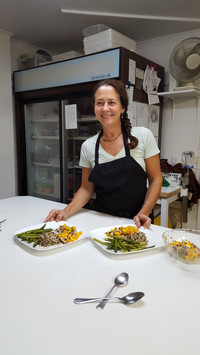  Healthy cooking classes with Karen are one possible activity at Deerfield Spa in East Stroudsburg, Pennsylvania. Photo courtesy of Fyllis Hockman. 