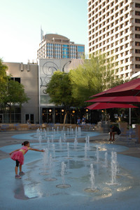  A child plays in the popular CityScape area in Phoenix, Arizona. Photo courtesy of Halina Kubalski. 