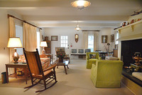The living room of the Texas White House was where President Lyndon Johnson monitored the news on three TVs, one for each network at the time. Photo courtesy of National Park Service/David Valdez.