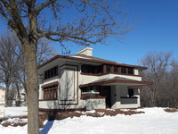 Frank Lloyd Wright designed the Stockman House in Mason City, Iowa. Photo courtesy of Steve Bergsman.