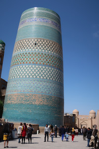 . Soaring minarets are a signature sight in Khiva, Uzbekistan. Photo courtesy of Barbara Selwitz. 