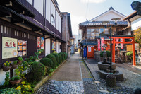  Many restaurant options greet visitors to Igawa Street, Gujo Hachiman, Gifu Prefecture, Shoryudo region, Japan. Photo courtesy of David Latt. 