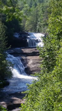  Some of the trails in North Carolina's DuPont State Recreational Forest lead hikers to cascading waterfalls. Photo courtesy of Bill Neely. 