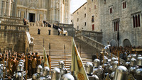 The cathedral in Girona, Spain, serves as a backdrop for an episode of "Game of Thrones." Photo courtesy of HBO.