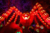 Carved pumpkins and other illuminated figures light up the night during the Harvest Festival at Dollywood in Pigeon Forge, Tennessee. Photo courtesy of Dollywood.