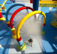 Dr. Seuss WaterWorks on the Carnival Horizon provides wet fun for kids. Photo courtesy of Carnival Cruise Line.