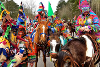 Riding on horseback is a big part of celebrating Mardi Gras in Louisiana's Cajun Country. Photo courtesy of Jim Farber.