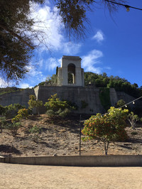 A monument on Catalina Island, California, honors William Wrigley Jr., who owned and developed the island. Photo courtesy of Kitty Morse.