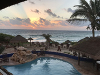 A palapa at Villa La Bella on Isla Mujeres provides a sweeping view of the Gulf of Mexico. Photo courtesy of Lesley Sauls.