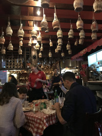 The cozy atmosphere at Filippi's Pizza Grotto, in San Diego's Little Italy since 1950, comes from traditional Italian roots. Photo courtesy of Lesley Sauls.