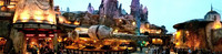  A re-creation of the Millennium Falcon is the centerpiece of the new Star Wars: Galaxy's Edge attraction at Disneyland in Anaheim, California. Photo courtesy of Jim Farber. 