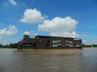  The Aqua Mekong of Aqua Expeditions cruises on the Mekong River in Southeast Asia. Photo courtesy of Steve Bergsman. 