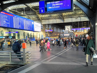  Zurich HB, the main train station in Zurich, Switzerland's city center, is among the world's busiest rail stations and the densest transportation network in Europe. Photo courtesy of Athena Lucero. 