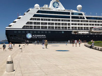  The Azamara Pursuit docks at Zadar, Croatia. Photo courtesy of Candyce Stapen. 