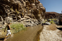  A hiker explores the area around the Atacama Desert in Chile. Photo courtesy of Explora Atacama. 
