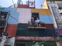 This colorful facade welcomes visitors to La Boca, a neighborhood in Buenos Aires, Argentina. Photo courtesy of Philip Courter.
