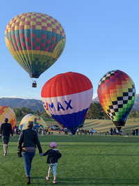 Hot air balloons take off from The Westin Mission Hills Golf Resort & Spa in Rancho Mirage, California, for the Sixth Annual Cathedral City Hot Air Balloon Festival. Photo courtesy of Sharon Whitley Larsen.