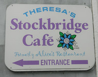 A sign in Stockbridge, Massachusetts, points in the direction of what was formerly Alice's Restaurant. Photo courtesy of Steve Bergsman.