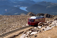 The Pikes Peak Railway carries visitors to the summit of Pikes Peak in Colorado. Photo courtesy of Teri Virbickis/Dreamstime.com.