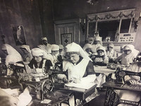  A photo of nurses sewing hospital items is on display at the Florence Nightingale Museum in London. Photo courtesy of Carl H. Larsen. 