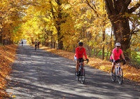 Fall foliage in Vermont and the New York Hudson Valley is easily accessible by bicycle. Photo courtesy of Nantahala Outdoor Center.