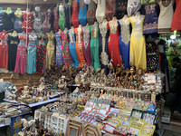 Colorful apparel and souvenirs of Egypt are for sale at the Khan el-Khalili bazaar in Cairo. Photo courtesy of Phil Allen.