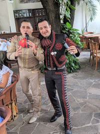 Mariachis in traditional charro suits perform romantic tunes at Hotel Villa Tequila in Tequila, Mexico. Photo courtesy of Athena Lucero.