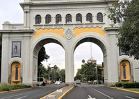 Erected in 1942, Los Arcos, "The Arches," in Guadalajara, Mexico, were modeled after the triumphal arches around Europe. Photo courtesy of Athena Lucero.