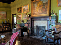 The living room at the T.C. Steele State Historic Site in Brown County, Indiana, remains exactly as it was when the artist and his wife lived there. Photo courtesy of Athena Lucero.