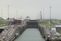 Twelve separate locks gently raise and lower ships between the Atlantic and Pacific oceans in the Panama Canal. Photo courtesy of Barbara Selwitz.