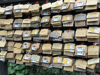  Cat-lovers can buy cat-related souvenirs or leave an homage to their feline friends at the Cat Shrine at Sengan-en Garden in Kagoshima, Japan. Photo courtesy of Philip Courter. 