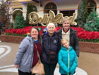The author and her family brave the rain for a day at Dollywood in Pigeon Forge, Tennessee. Photo courtesy of Bonnie Neely.