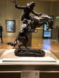  One of Frederic Remington's "Bronco Buster" sculptures resides at the Huntington Library, Art Museum and Botanical Gardens in San Marino, California. Photo courtesy of Bill Neely. 