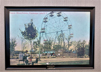 A photo in the lobby of the Chautauqua Harbor Hotel in upstate New York shows that a Ferris wheel once stood where it is located today. Photo courtesy of Victor Block.