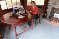 The author writes at a table just as Mark Twain did in his original study at Elmira College in upstate New York. Photo courtesy of Victor Block.