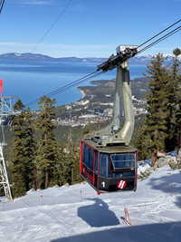  The gondola at Heavenly Ski Resort at Lake Tahoe, California, provides direct mountaintop access. Photo courtesy of Margot Black. 