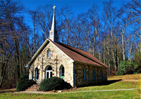 Fieldstone churches, such as the Mayberry Presbyterian Church, dot the Patrick County, Virginia, landscape. Photo courtesy of Victor Block.