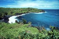  The Black Sand Beach in Wai'anapanapa State Park is one of the wonders the island of Maui in Hawaii has to offer. Photo courtesy of Victor Block. 
